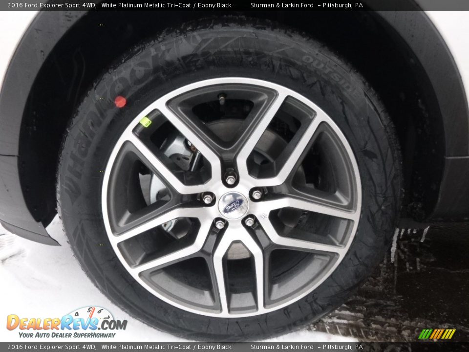 2016 Ford Explorer Sport 4WD White Platinum Metallic Tri-Coat / Ebony Black Photo #5