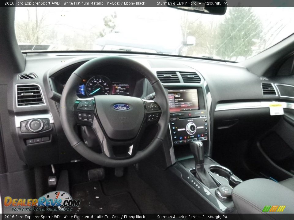2016 Ford Explorer Sport 4WD White Platinum Metallic Tri-Coat / Ebony Black Photo #8