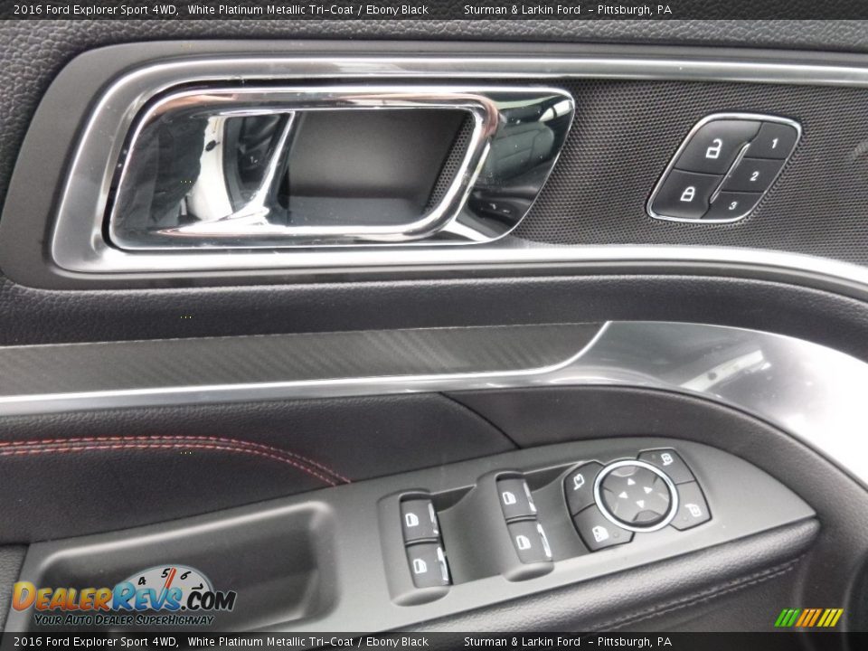 2016 Ford Explorer Sport 4WD White Platinum Metallic Tri-Coat / Ebony Black Photo #9
