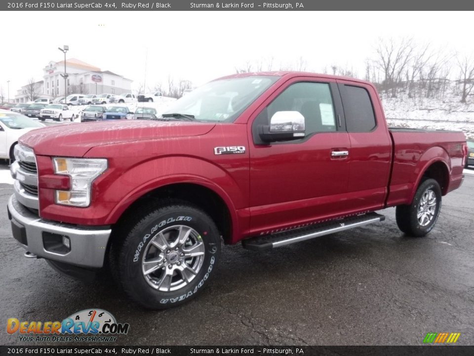 2016 Ford F150 Lariat SuperCab 4x4 Ruby Red / Black Photo #4