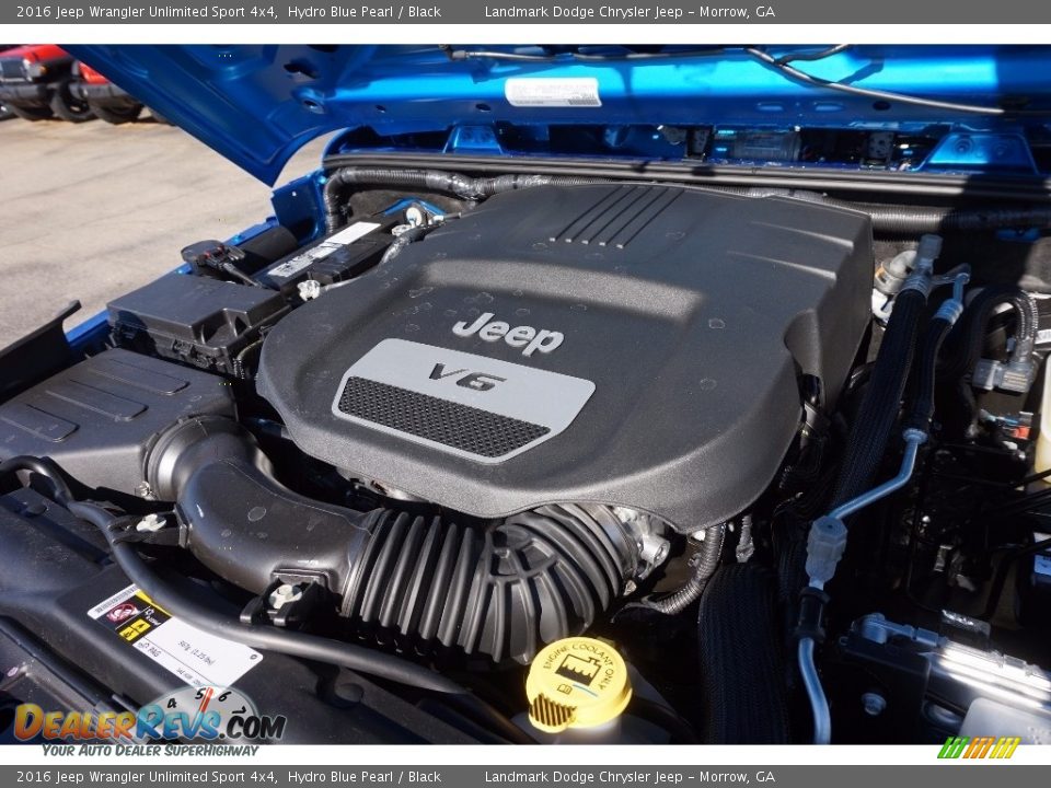 2016 Jeep Wrangler Unlimited Sport 4x4 Hydro Blue Pearl / Black Photo #5