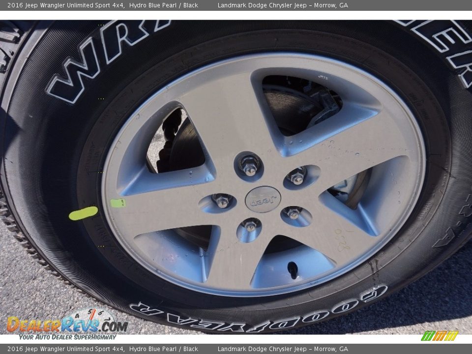 2016 Jeep Wrangler Unlimited Sport 4x4 Hydro Blue Pearl / Black Photo #6