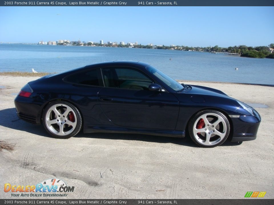 2003 Porsche 911 Carrera 4S Coupe Lapis Blue Metallic / Graphite Grey Photo #8
