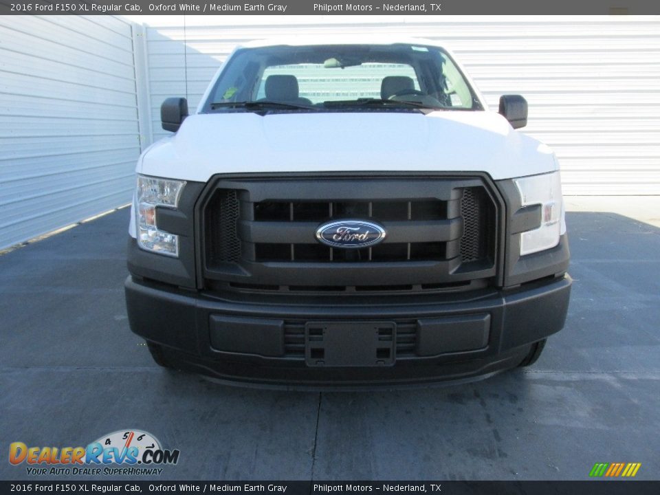 2016 Ford F150 XL Regular Cab Oxford White / Medium Earth Gray Photo #8