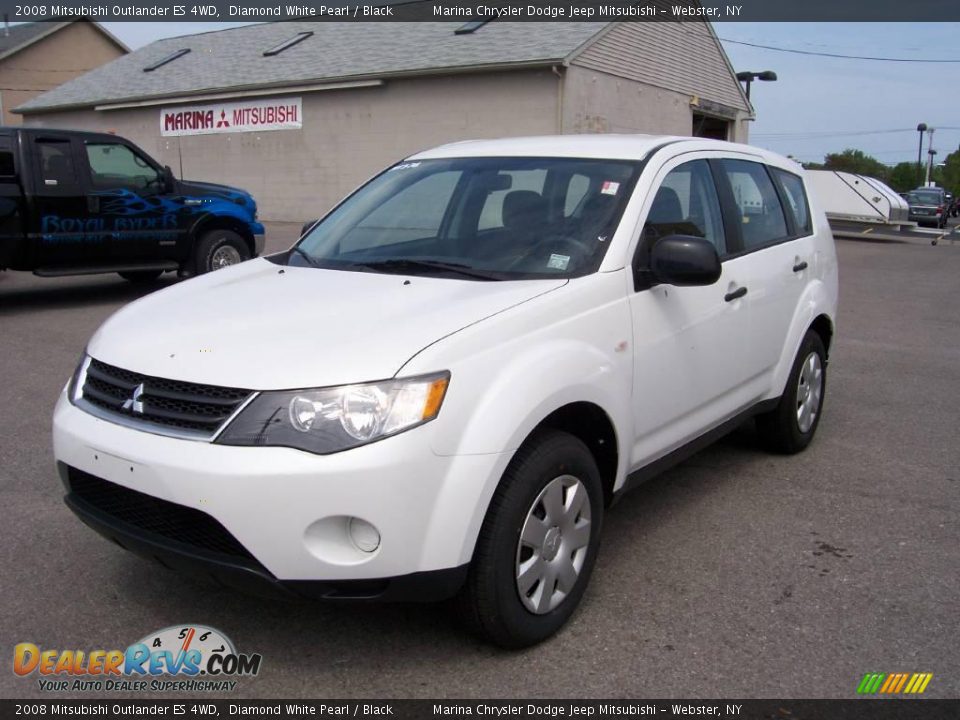 2008 Mitsubishi Outlander ES 4WD Diamond White Pearl / Black Photo #1