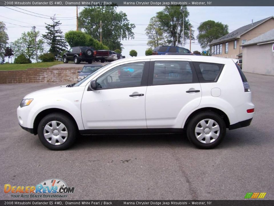 2008 Mitsubishi Outlander ES 4WD Diamond White Pearl / Black Photo #7