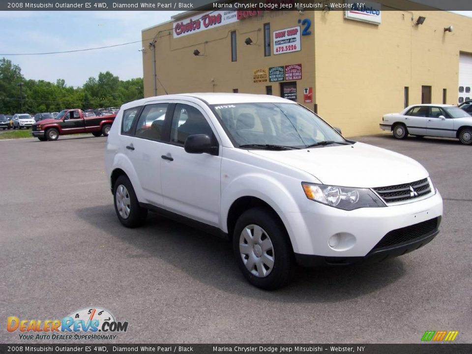 2008 Mitsubishi Outlander ES 4WD Diamond White Pearl / Black Photo #12