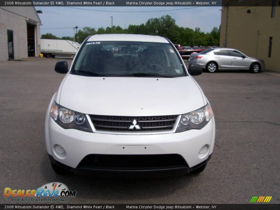 2008 Mitsubishi Outlander ES 4WD Diamond White Pearl / Black Photo #13