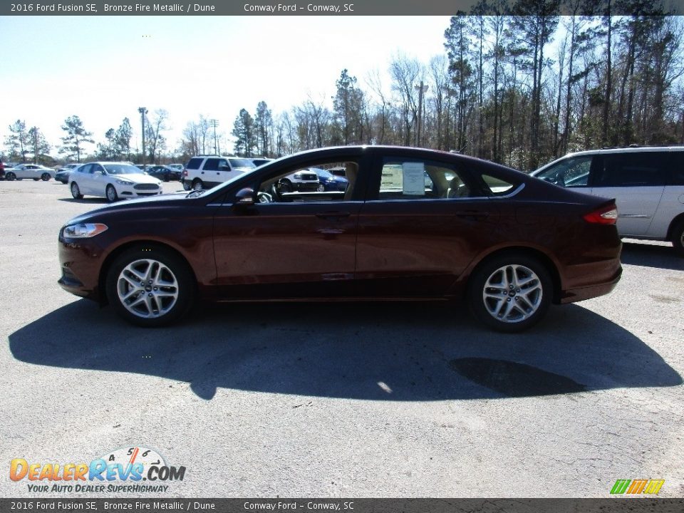 2016 Ford Fusion SE Bronze Fire Metallic / Dune Photo #6