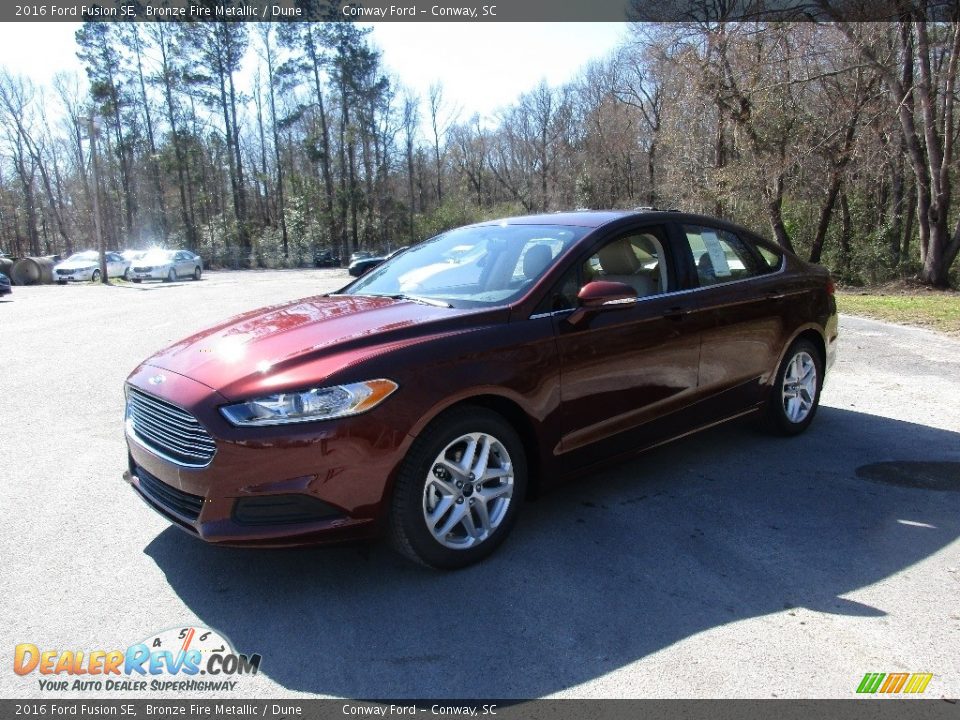 2016 Ford Fusion SE Bronze Fire Metallic / Dune Photo #7