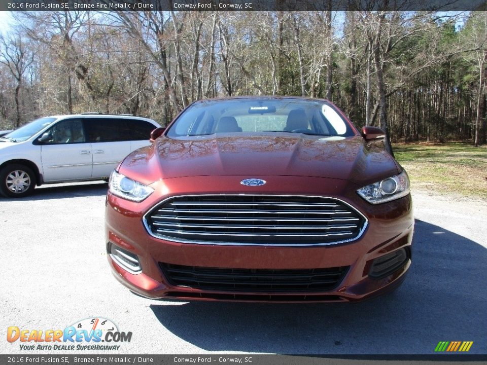 2016 Ford Fusion SE Bronze Fire Metallic / Dune Photo #8