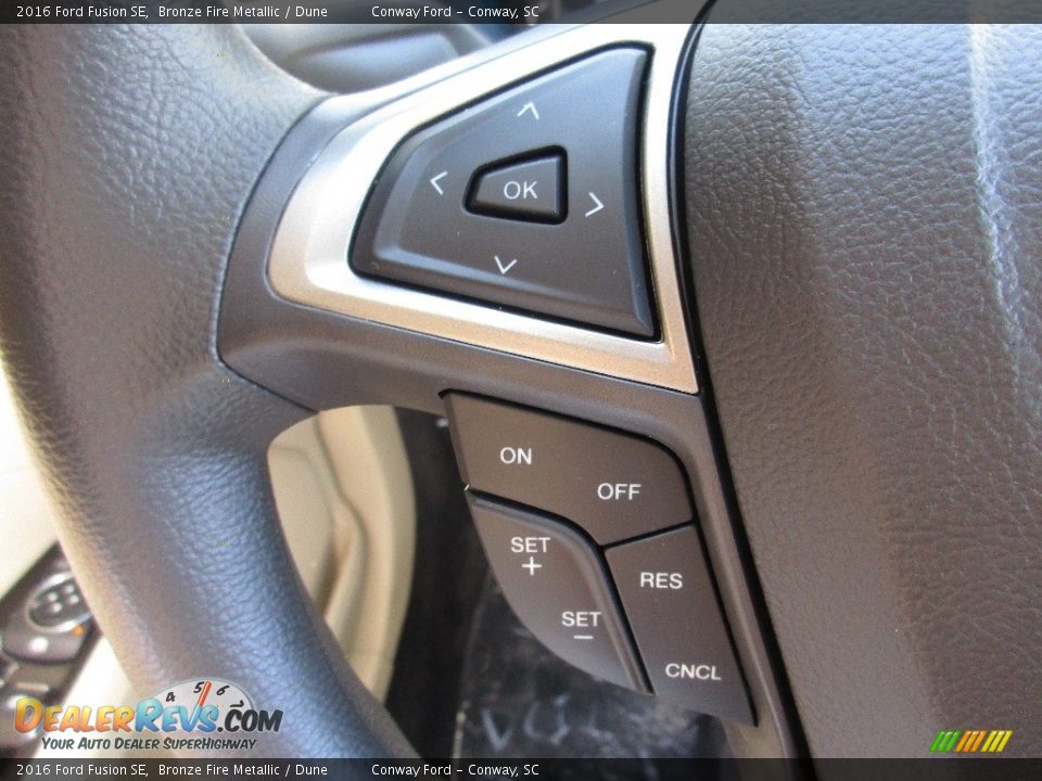 2016 Ford Fusion SE Bronze Fire Metallic / Dune Photo #28