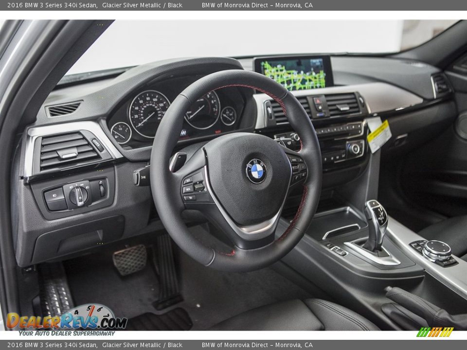 Black Interior - 2016 BMW 3 Series 340i Sedan Photo #6