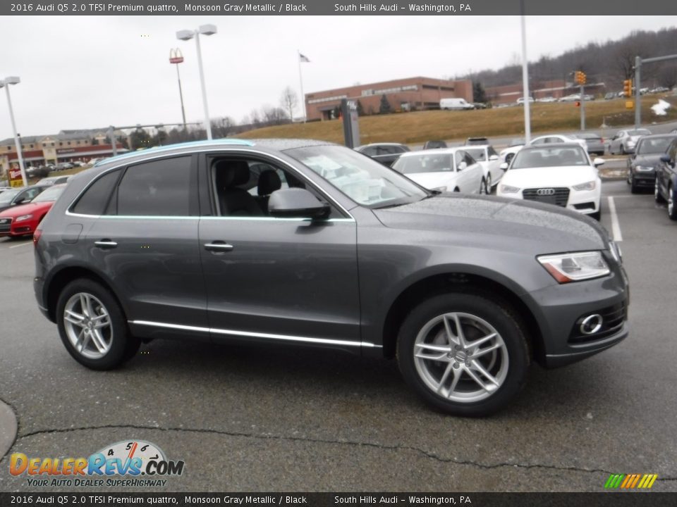2016 Audi Q5 2.0 TFSI Premium quattro Monsoon Gray Metallic / Black Photo #9