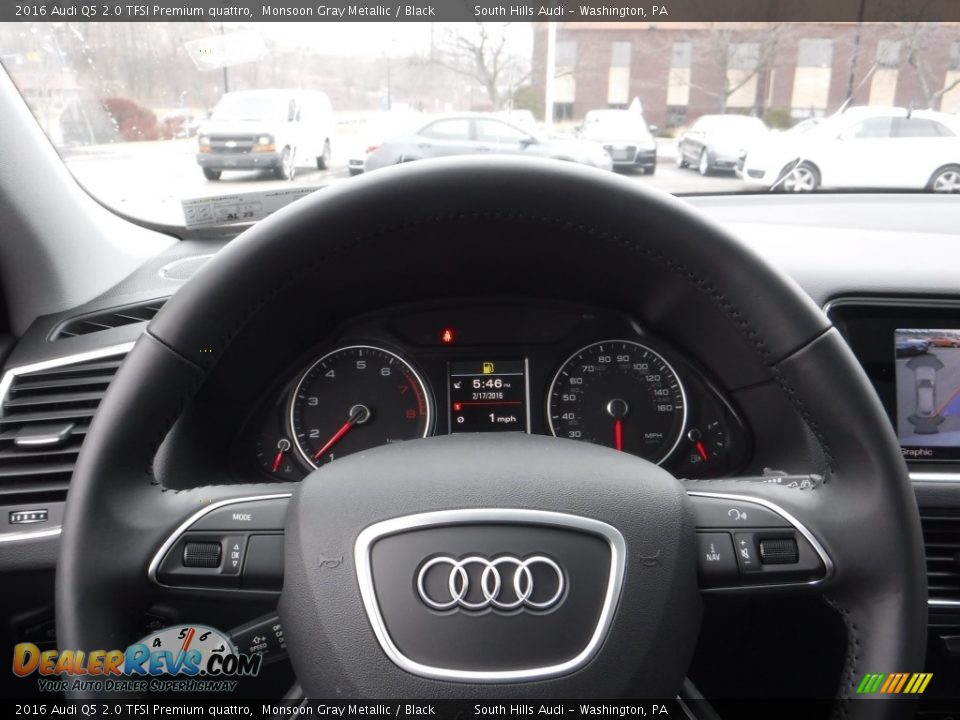 2016 Audi Q5 2.0 TFSI Premium quattro Monsoon Gray Metallic / Black Photo #30
