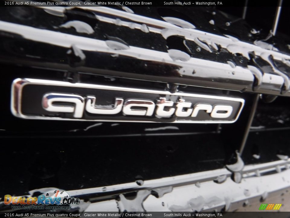 2016 Audi A5 Premium Plus quattro Coupe Glacier White Metallic / Chestnut Brown Photo #8
