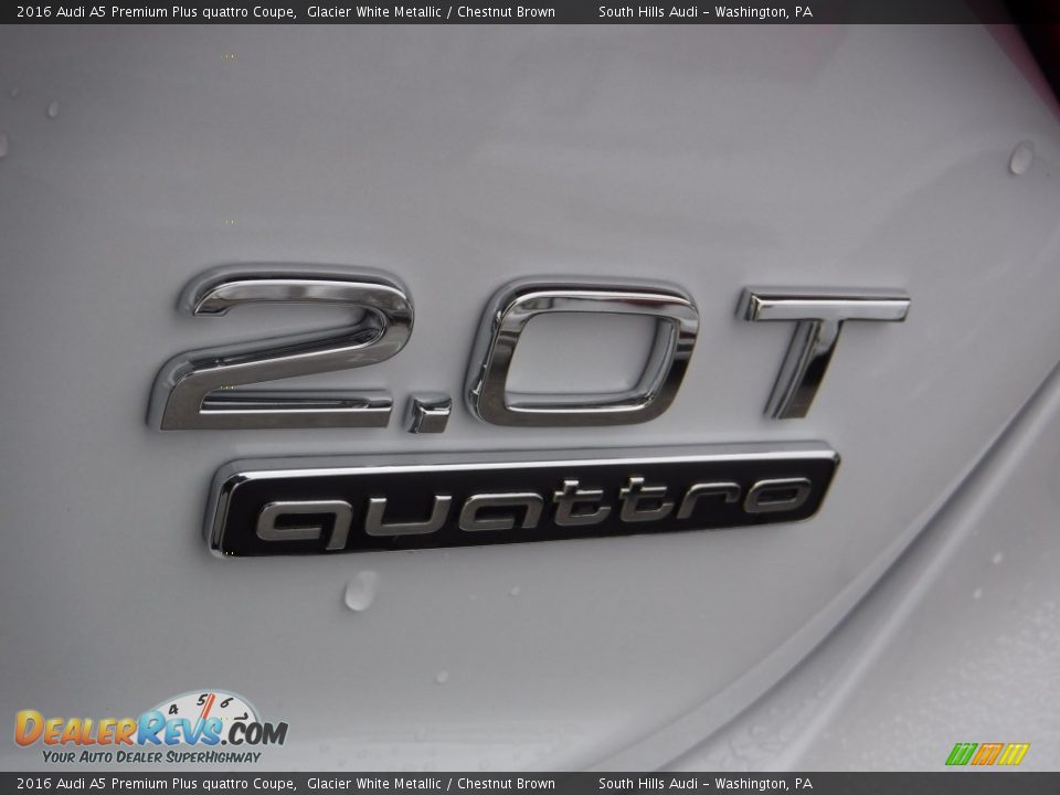 2016 Audi A5 Premium Plus quattro Coupe Glacier White Metallic / Chestnut Brown Photo #16