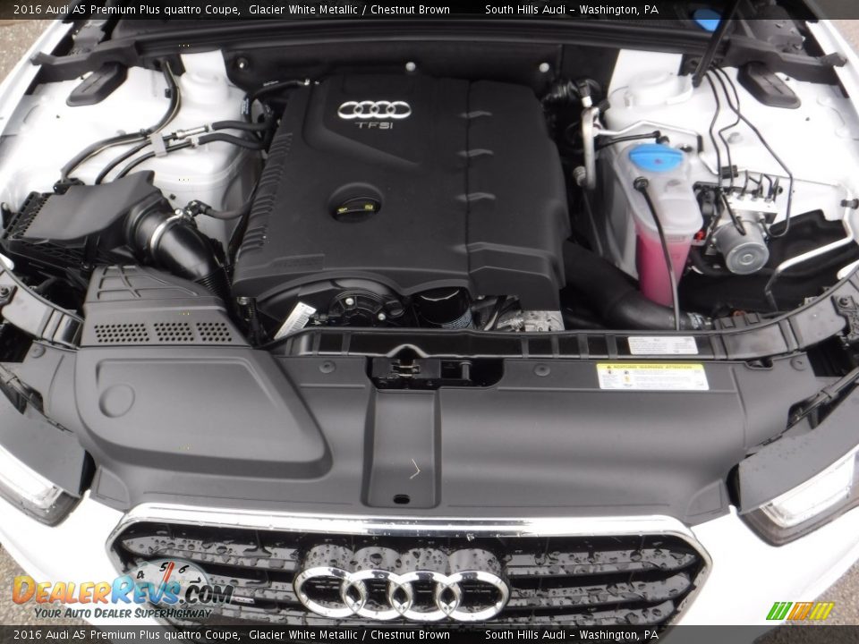 2016 Audi A5 Premium Plus quattro Coupe Glacier White Metallic / Chestnut Brown Photo #17