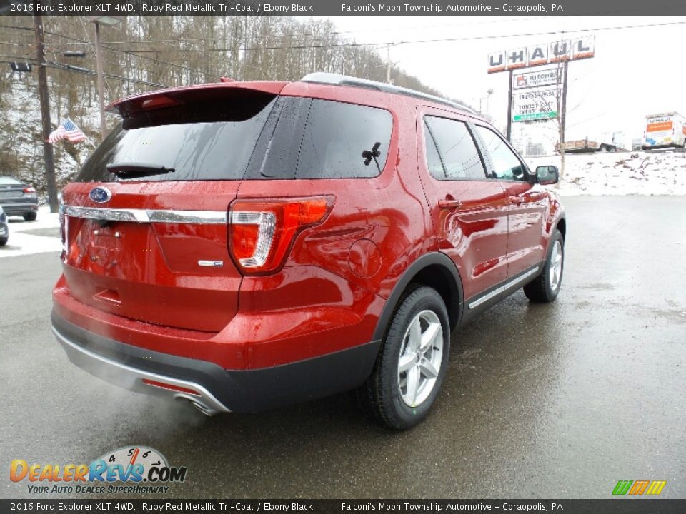 2016 Ford Explorer XLT 4WD Ruby Red Metallic Tri-Coat / Ebony Black Photo #5