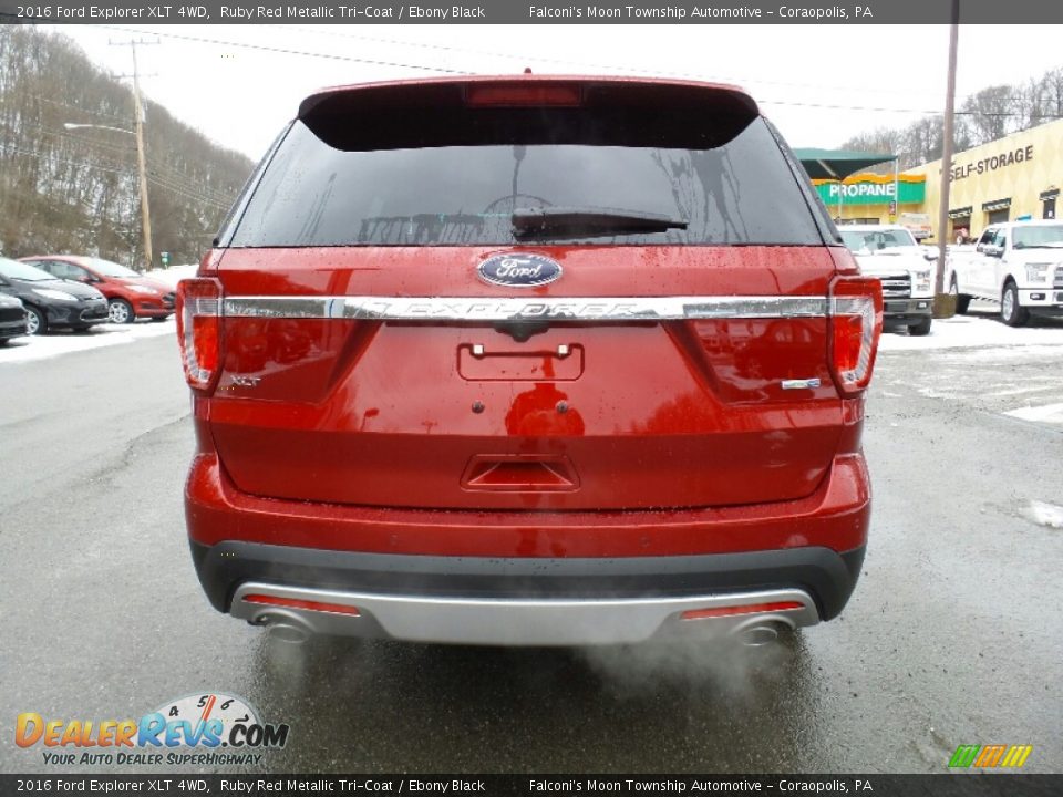 2016 Ford Explorer XLT 4WD Ruby Red Metallic Tri-Coat / Ebony Black Photo #6