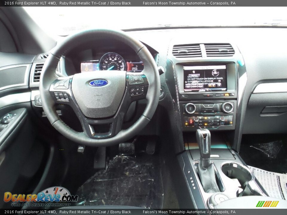 2016 Ford Explorer XLT 4WD Ruby Red Metallic Tri-Coat / Ebony Black Photo #10