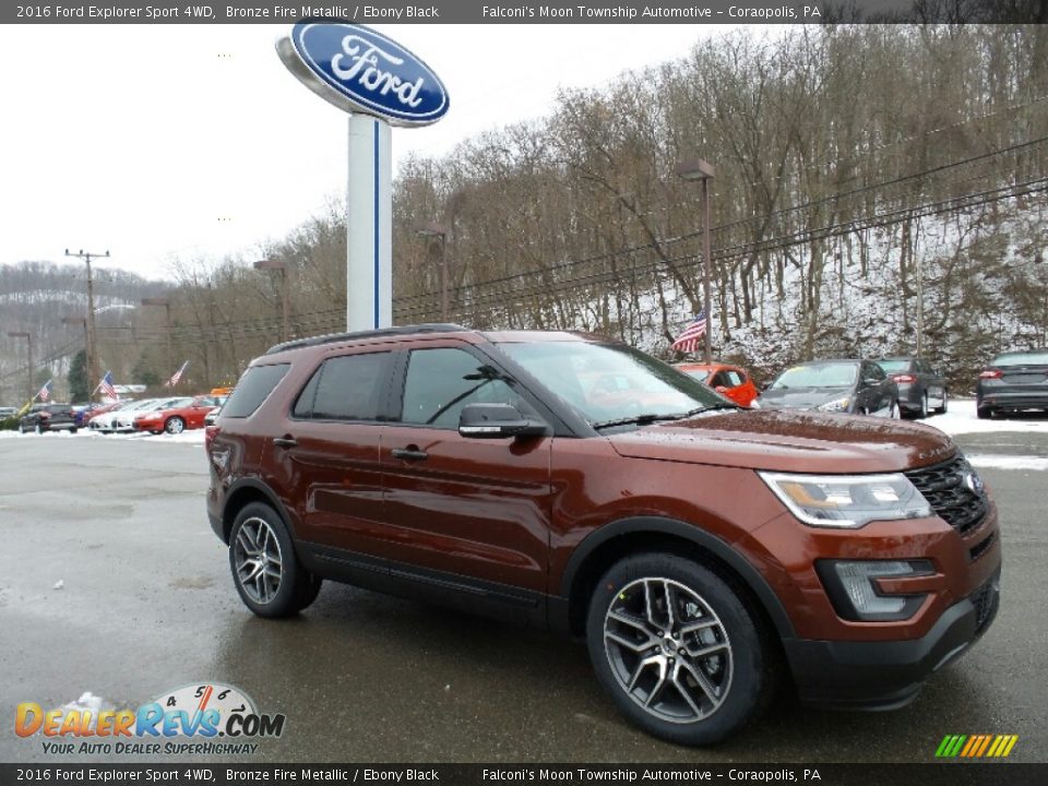 2016 Ford Explorer Sport 4WD Bronze Fire Metallic / Ebony Black Photo #7