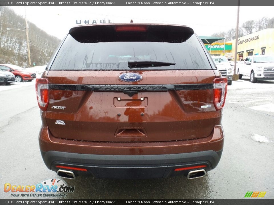 2016 Ford Explorer Sport 4WD Bronze Fire Metallic / Ebony Black Photo #10