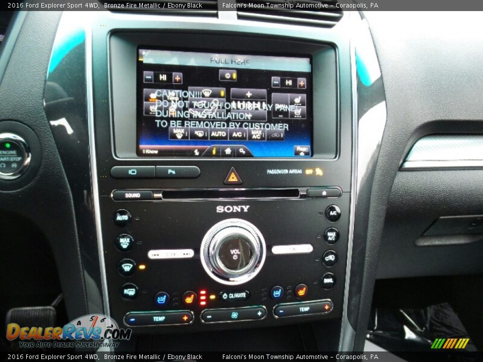 2016 Ford Explorer Sport 4WD Bronze Fire Metallic / Ebony Black Photo #21