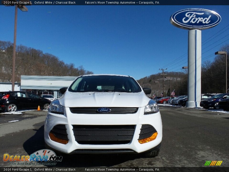 2016 Ford Escape S Oxford White / Charcoal Black Photo #2