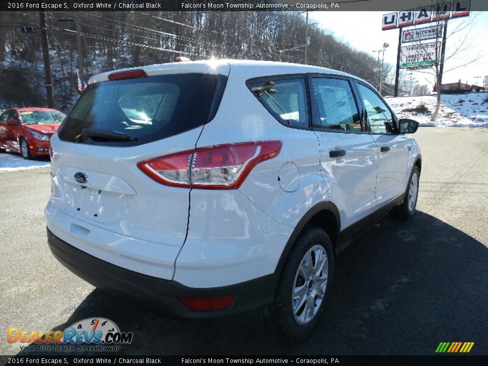 2016 Ford Escape S Oxford White / Charcoal Black Photo #5