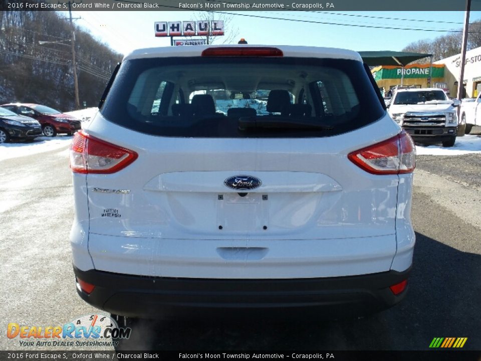 2016 Ford Escape S Oxford White / Charcoal Black Photo #6