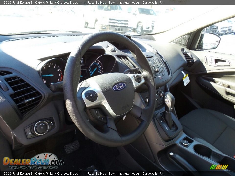 2016 Ford Escape S Oxford White / Charcoal Black Photo #14