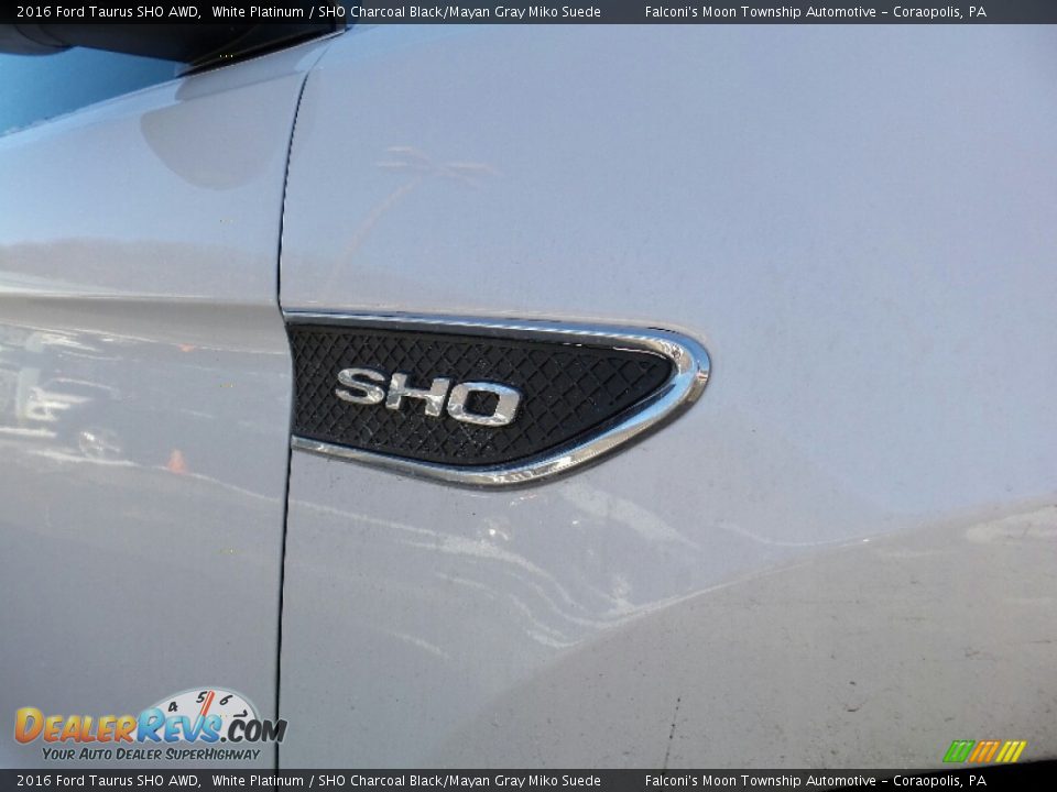 2016 Ford Taurus SHO AWD White Platinum / SHO Charcoal Black/Mayan Gray Miko Suede Photo #6
