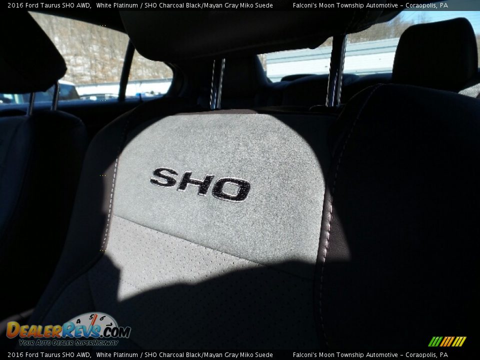2016 Ford Taurus SHO AWD White Platinum / SHO Charcoal Black/Mayan Gray Miko Suede Photo #15