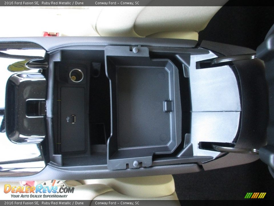 2016 Ford Fusion SE Ruby Red Metallic / Dune Photo #23