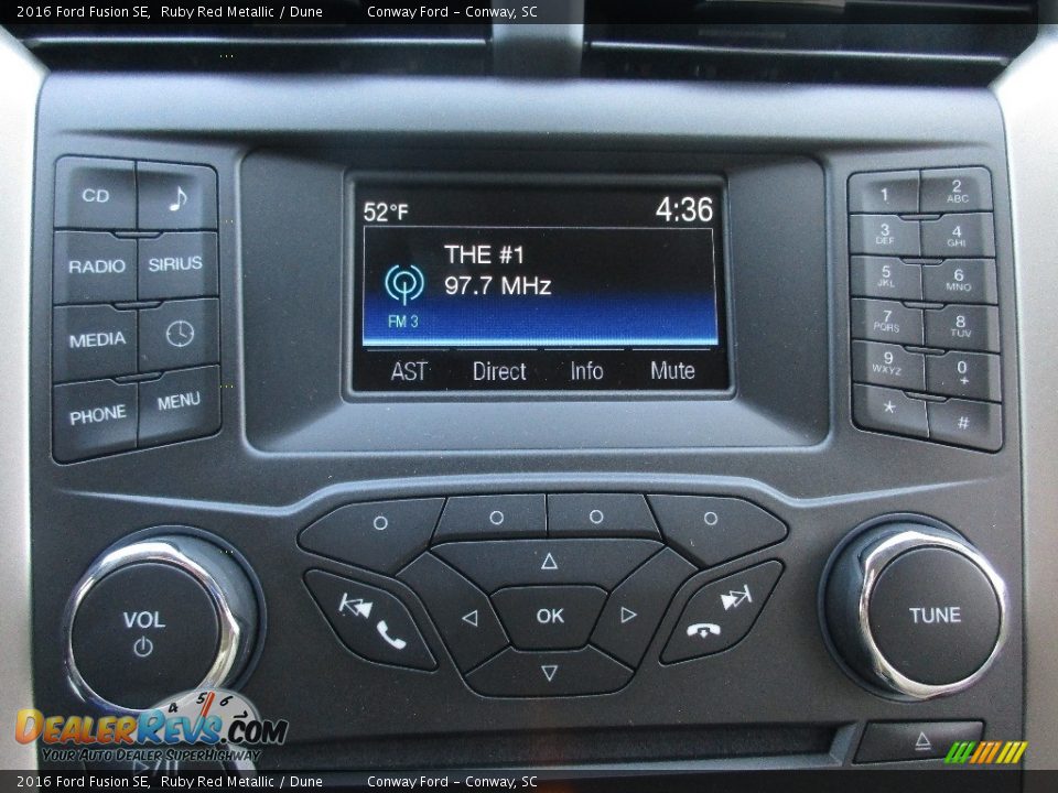 2016 Ford Fusion SE Ruby Red Metallic / Dune Photo #26