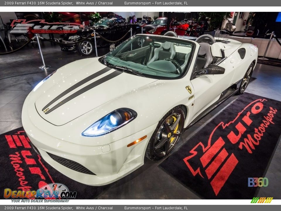 2009 Ferrari F430 16M Scuderia Spider White Avus / Charcoal Photo #28