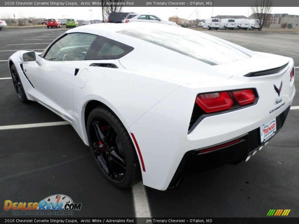 2016 Chevrolet Corvette Stingray Coupe Arctic White / Adrenaline Red Photo #4