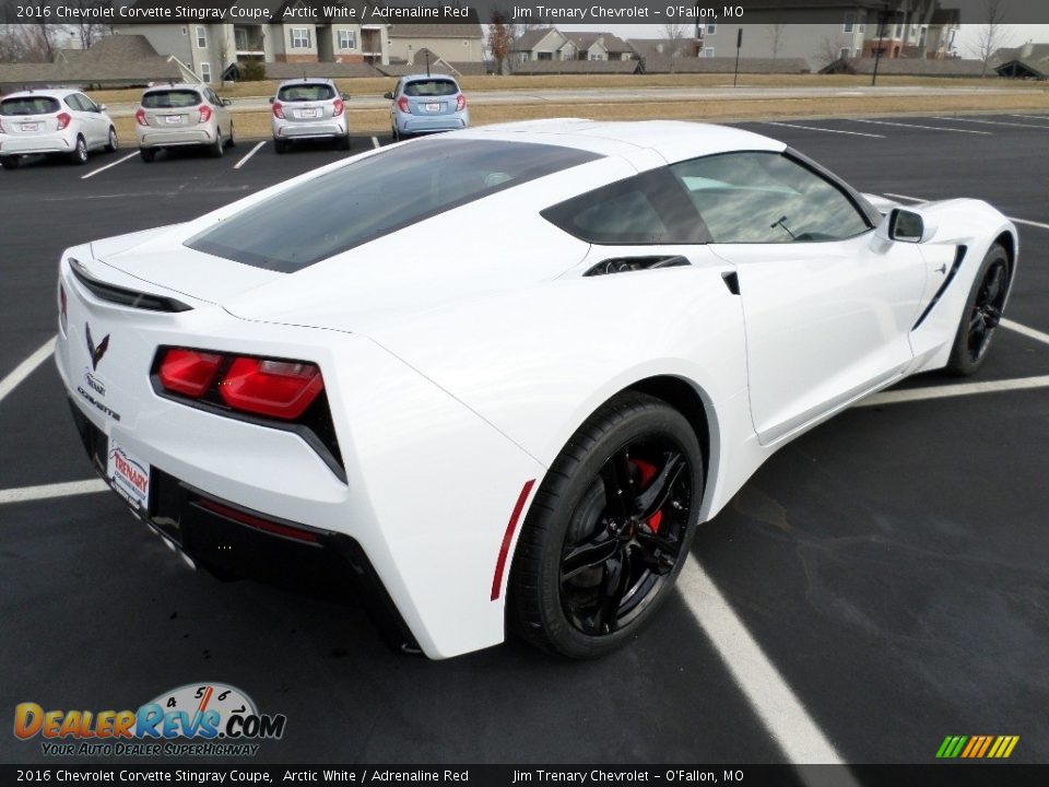 2016 Chevrolet Corvette Stingray Coupe Arctic White / Adrenaline Red Photo #6