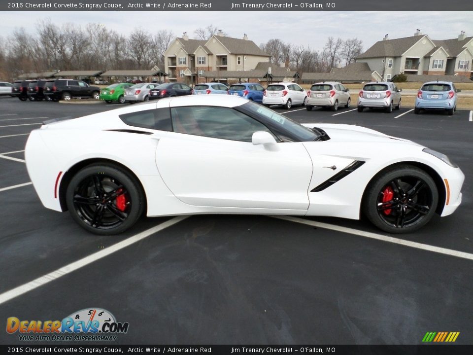 2016 Chevrolet Corvette Stingray Coupe Arctic White / Adrenaline Red Photo #7