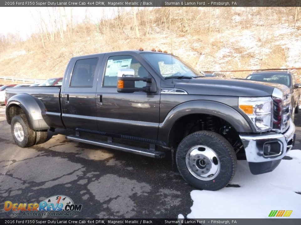 2016 Ford F350 Super Duty Lariat Crew Cab 4x4 DRW Magnetic Metallic / Black Photo #1