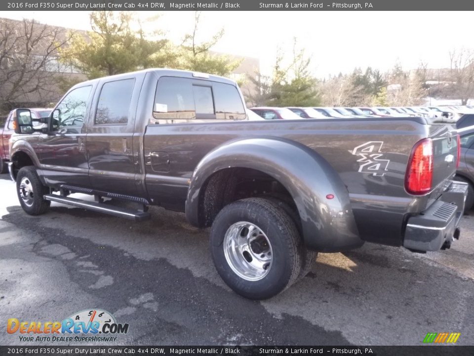 2016 Ford F350 Super Duty Lariat Crew Cab 4x4 DRW Magnetic Metallic / Black Photo #3