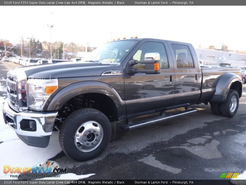 2016 Ford F350 Super Duty Lariat Crew Cab 4x4 DRW Magnetic Metallic / Black Photo #4