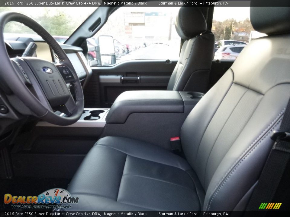 2016 Ford F350 Super Duty Lariat Crew Cab 4x4 DRW Magnetic Metallic / Black Photo #6