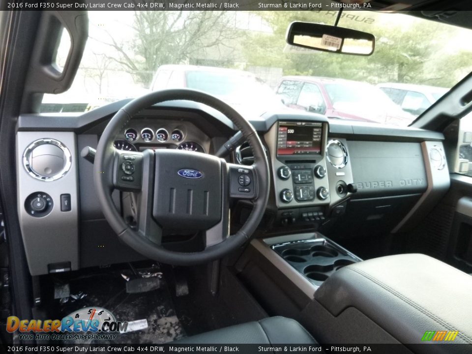 2016 Ford F350 Super Duty Lariat Crew Cab 4x4 DRW Magnetic Metallic / Black Photo #8