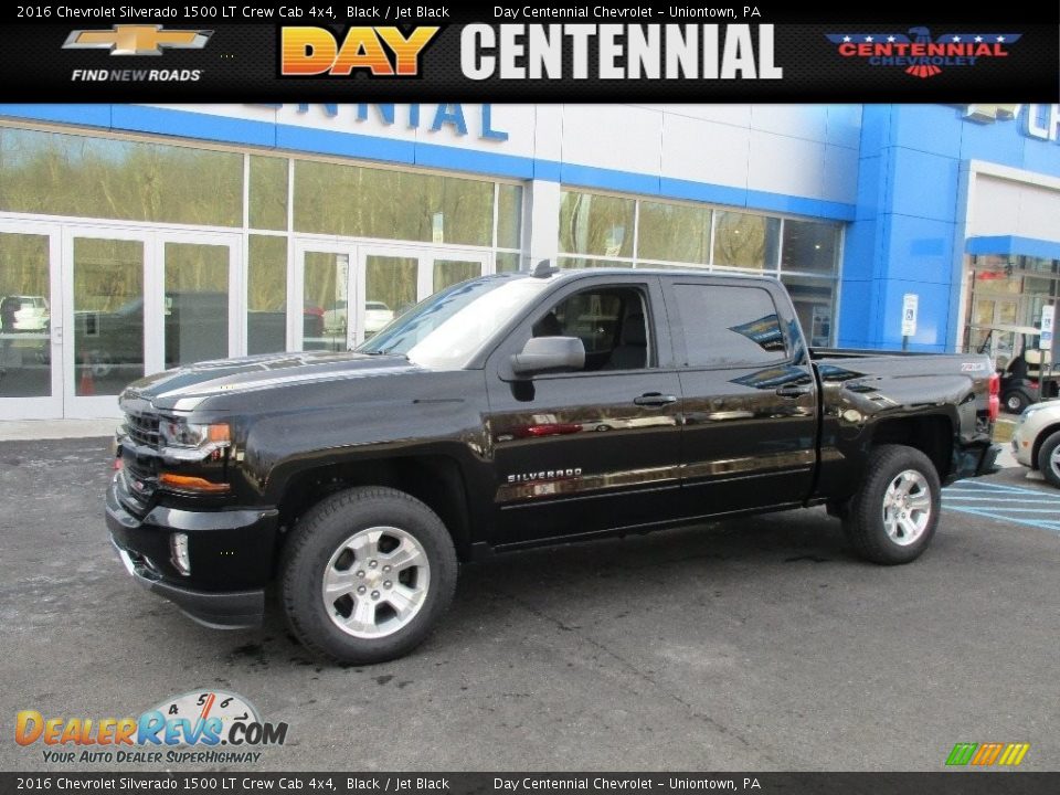 2016 Chevrolet Silverado 1500 LT Crew Cab 4x4 Black / Jet Black Photo #1