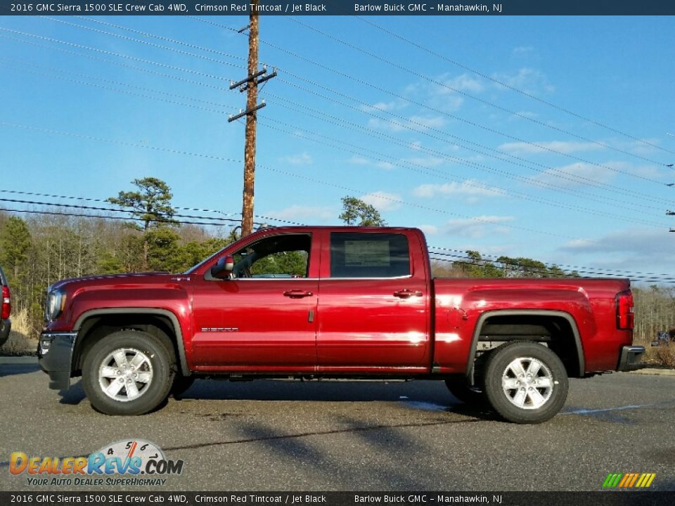 2016 GMC Sierra 1500 SLE Crew Cab 4WD Crimson Red Tintcoat / Jet Black Photo #3