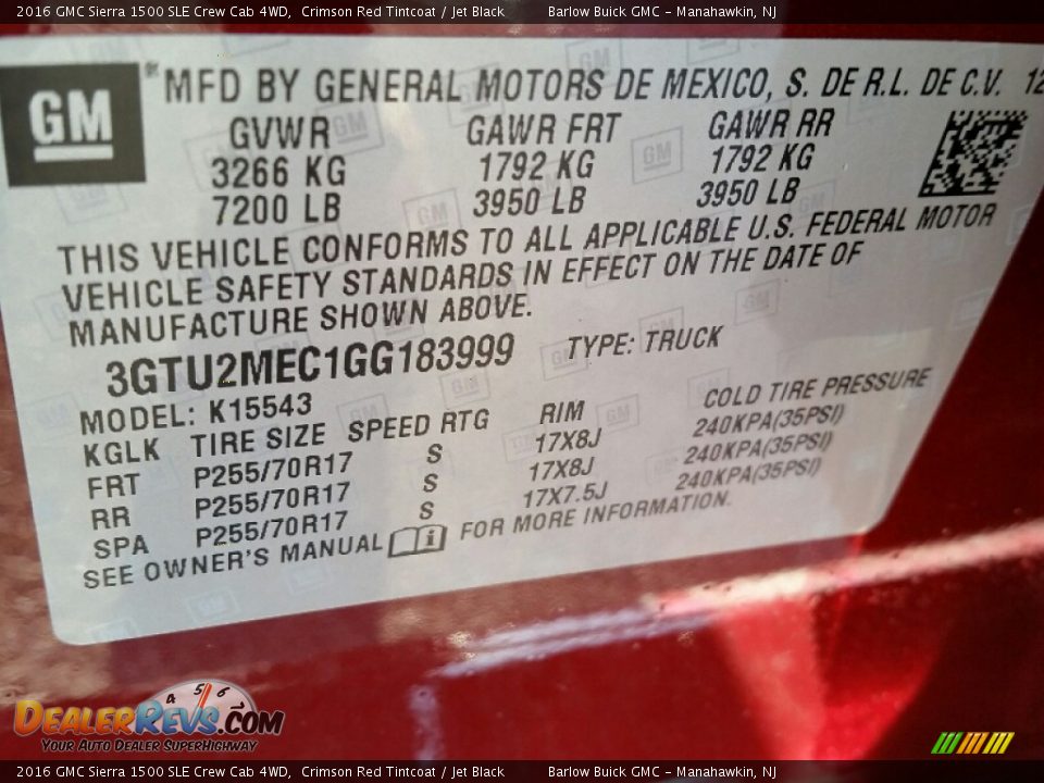 2016 GMC Sierra 1500 SLE Crew Cab 4WD Crimson Red Tintcoat / Jet Black Photo #10