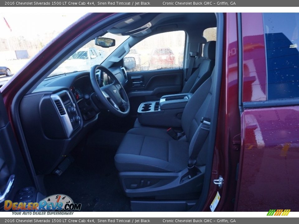 Jet Black Interior - 2016 Chevrolet Silverado 1500 LT Crew Cab 4x4 Photo #9