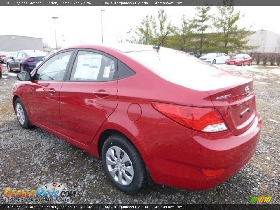 2016 Hyundai Accent SE Sedan Boston Red / Gray Photo #9